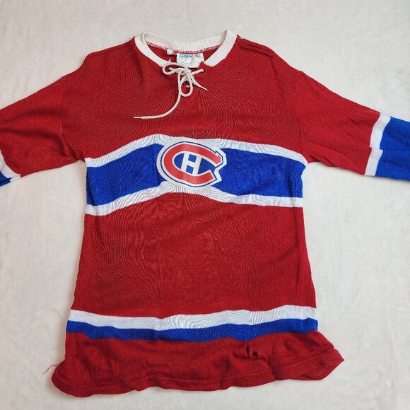Vintage 70s Cooper Montreal Canadiens NHL Hockey Hockey Shirt Mens XS - Picture 5 of 9